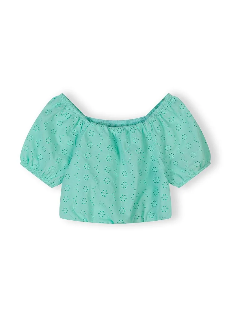 MINOTI Girls sleeveless embroidered cotton top white set 3-15 years